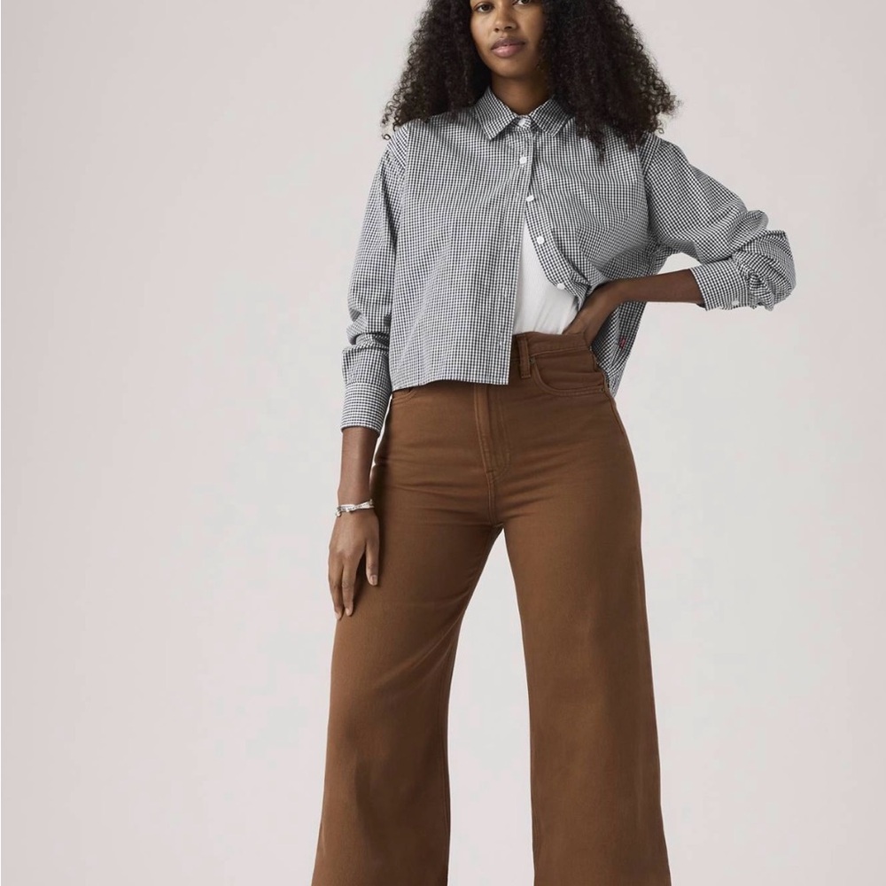 Levi's 726 High Rise Flare Jeans Brown Denim Women's Size 31